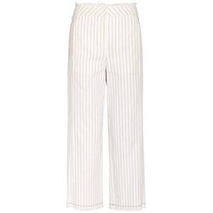 Alexander Wang T Burlap Cropped High Rise Wide Leg Pants Striped White Black 6